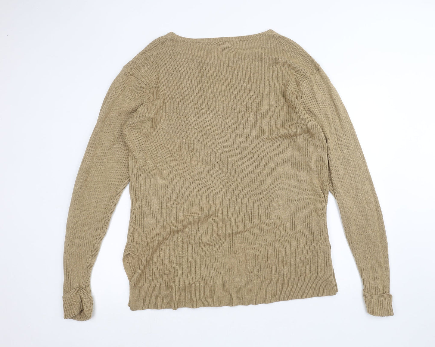 Womens UK Size 20 Cotton Traders Brown Pullover Jumper