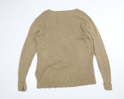 Womens UK Size 20 Cotton Traders Brown Pullover Jumper