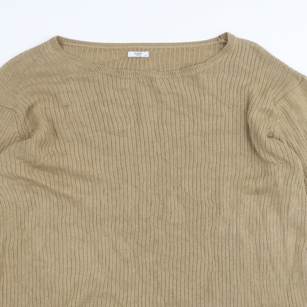 Womens UK Size 20 Cotton Traders Brown Pullover Jumper