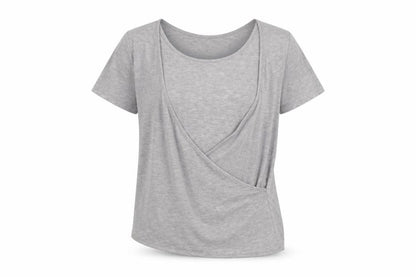 Womens UK Size L Villa Grey Basic T-Shirt