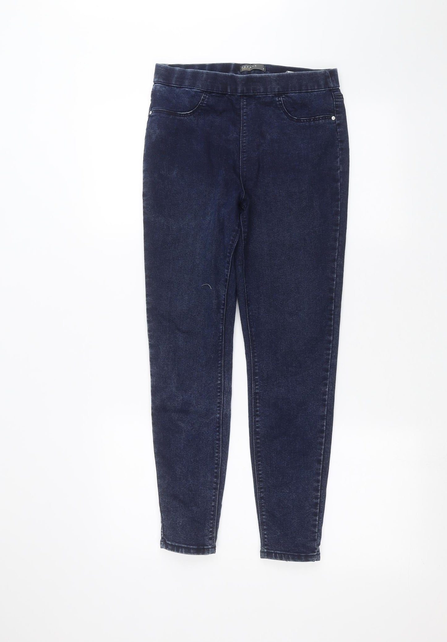 Womens UK Size 8 Papaya Regular Fit Skinny Blue Jeans