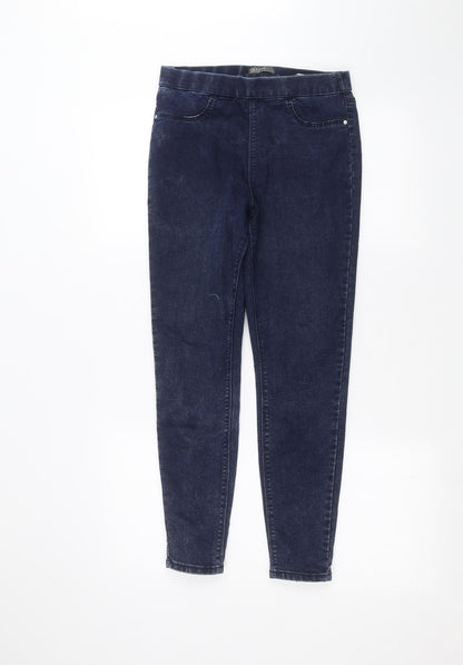 Womens UK Size 8 Papaya Regular Fit Skinny Blue Jeans