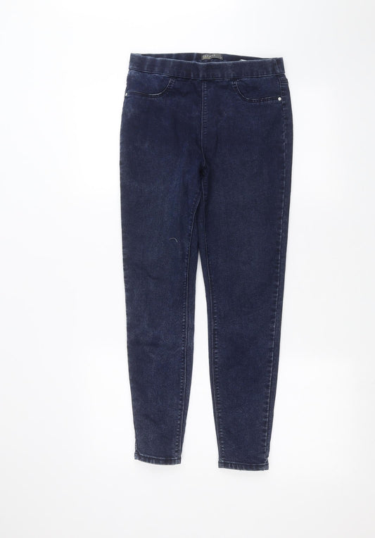 Womens UK Size 8 Papaya Regular Fit Skinny Blue Jeans