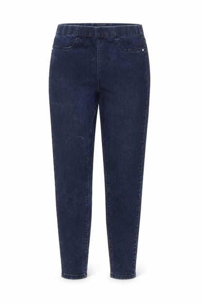 Front view of Papaya women’s blue skinny jeans, size UK 8, 24-inch leg