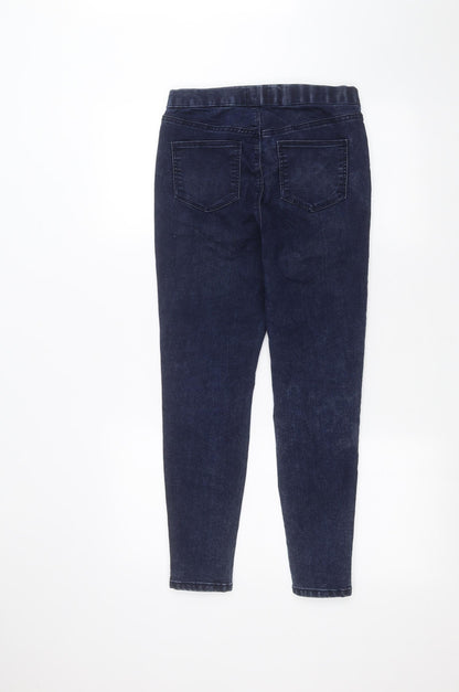 Womens UK Size 8 Papaya Regular Fit Skinny Blue Jeans