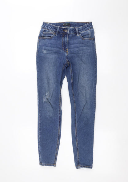 Womens UK Size 8 Papaya Regular Fit Skinny Blue Jeans