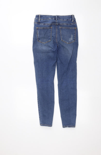 Womens UK Size 8 Papaya Regular Fit Skinny Blue Jeans