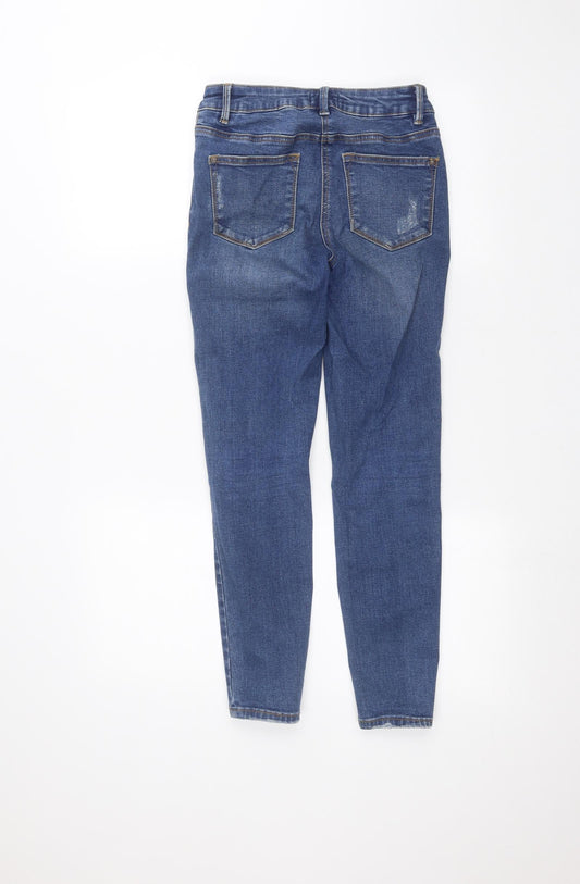 Womens UK Size 8 Papaya Regular Fit Skinny Blue Jeans