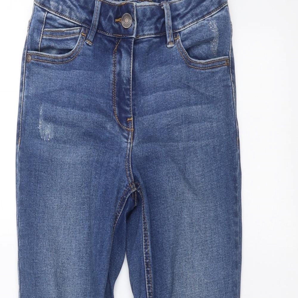Womens UK Size 8 Papaya Regular Fit Skinny Blue Jeans