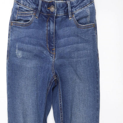 Womens UK Size 8 Papaya Regular Fit Skinny Blue Jeans