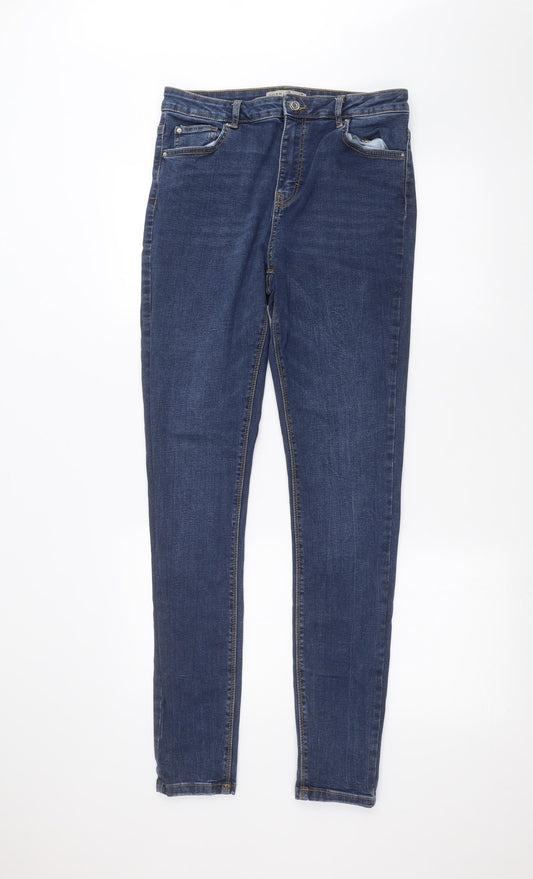 Denim & Co. Womens Blue   Skinny Jeans Size 14 L30 in