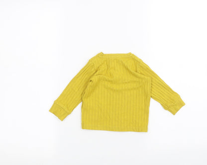 Back view of Next Baby Yellow jumper, size 6-9, Months