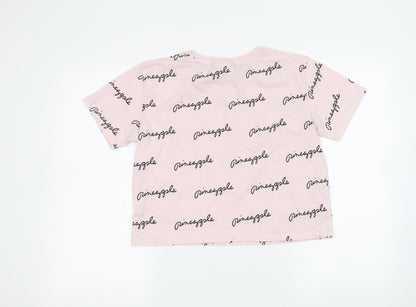 Pineapple Girls Pink   Basic T-Shirt Size 14-15 Years