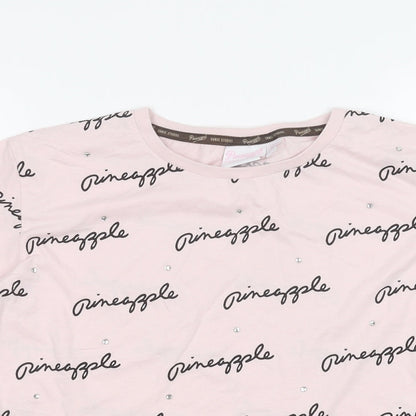 Pineapple Girls Pink   Basic T-Shirt Size 14-15 Years