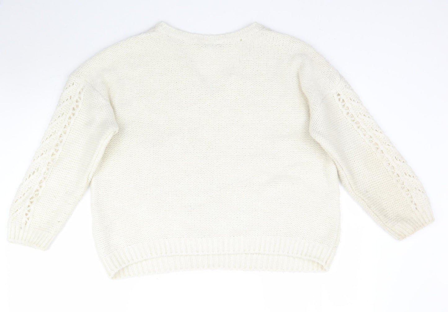 George Womens Ivory  Knit Pullover Jumper Size XL