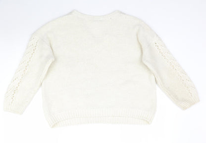 George Womens Ivory  Knit Pullover Jumper Size XL