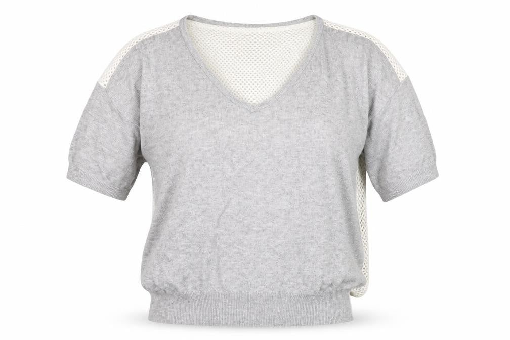 Womens UK Size 10 Topshop Grey Basic Blouse