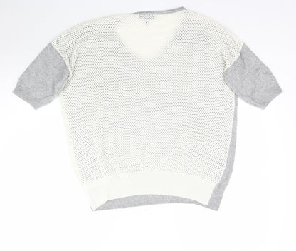 Womens UK Size 10 Topshop Grey Basic Blouse