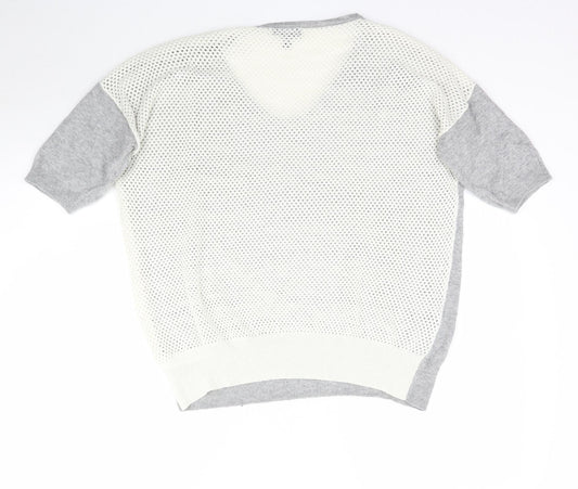 Womens UK Size 10 Topshop Grey Basic Blouse