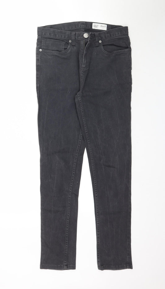 Denim Co. Womens Black  Denim Skinny Jeans Size 30 in L30 in