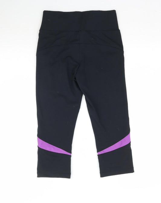 Jenni Falconer Womens Black   Cropped Leggings Size 8 L18 in