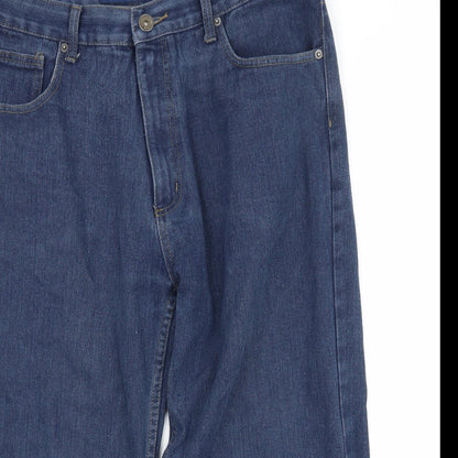 Pride & Soul Womens Blue  Denim Straight Jeans Size 38 in L22 in