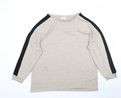Womens UK Size L Papaya Beige Pullover Jumper