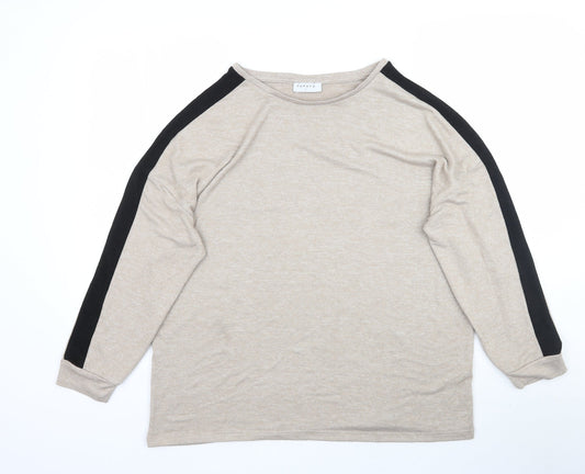 Womens UK Size L Papaya Beige Pullover Jumper
