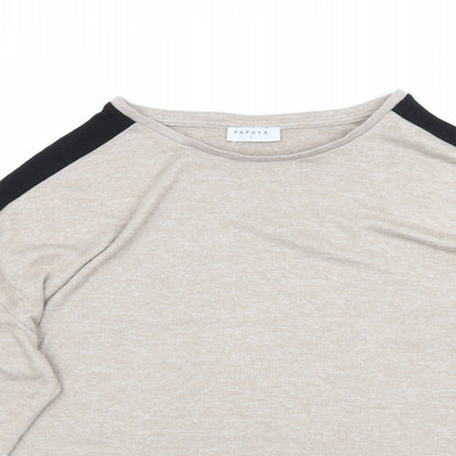 Womens UK Size L Papaya Beige Pullover Jumper