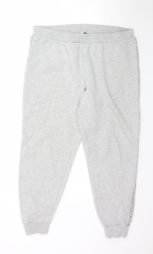 Matalan Womens Grey   Trousers  Size 16 L28 in - Animal Print Detail