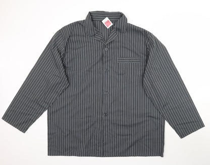 Mens UK Size 2XL Marks and Spencer Grey  Button-Up Long Sleeve Casual Shirt