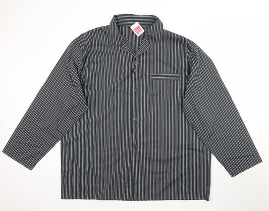Mens UK Size 2XL Marks and Spencer Grey  Button-Up Long Sleeve Casual Shirt