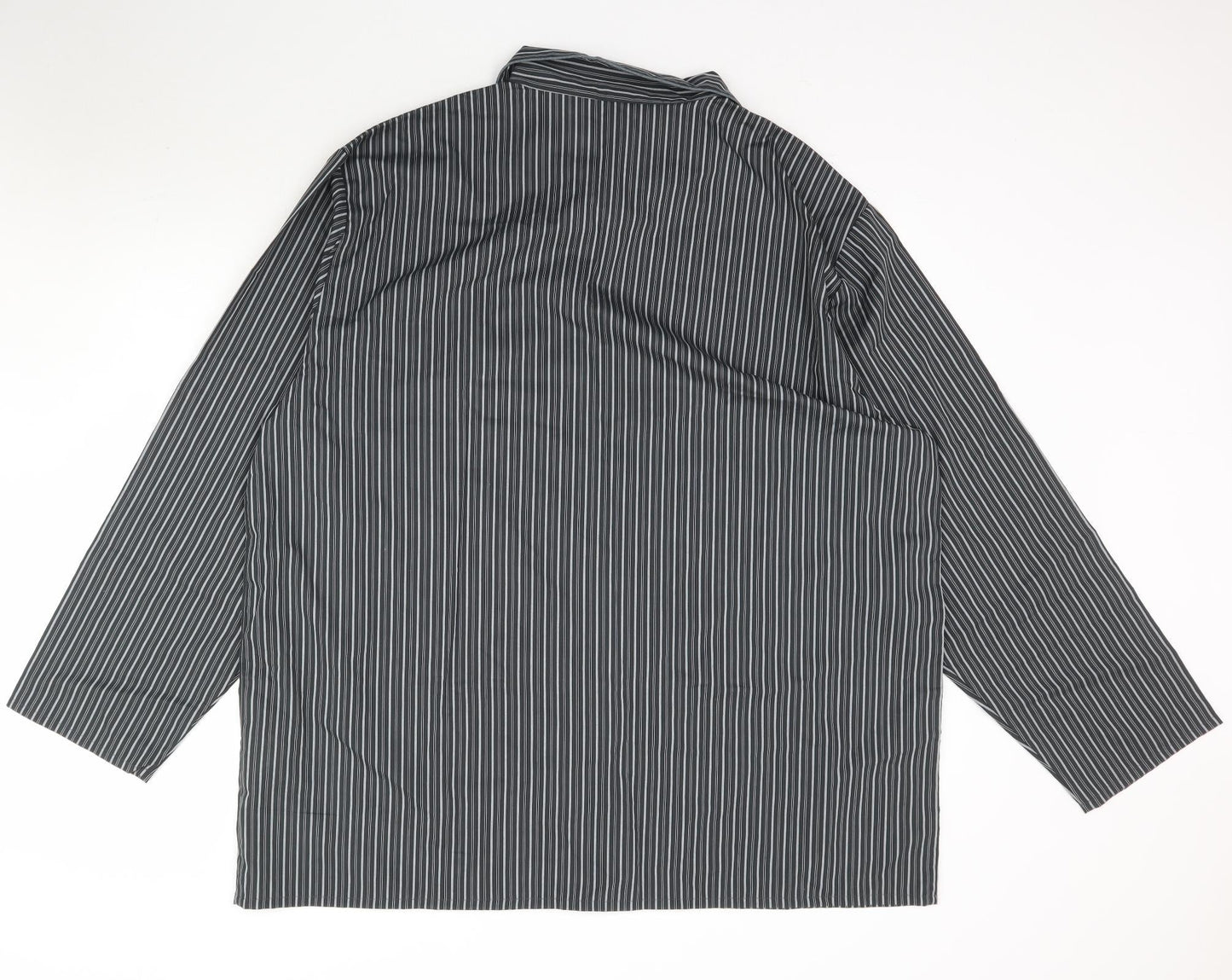 Mens UK Size 2XL Marks and Spencer Grey  Button-Up Long Sleeve Casual Shirt