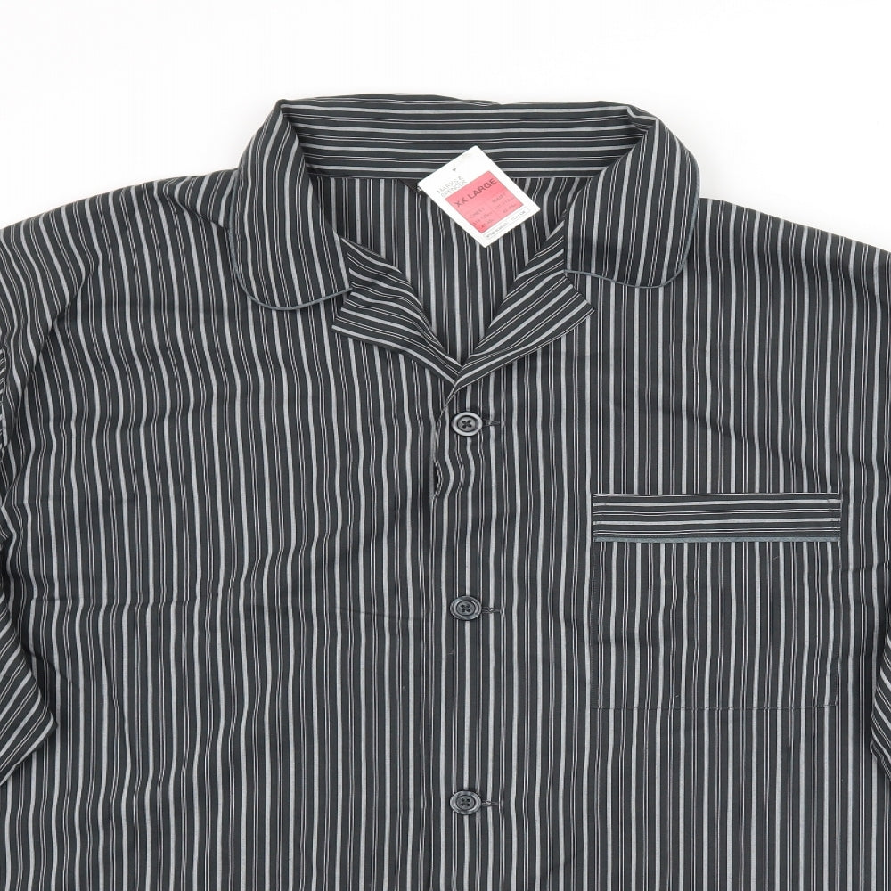 Mens UK Size 2XL Marks and Spencer Grey  Button-Up Long Sleeve Casual Shirt
