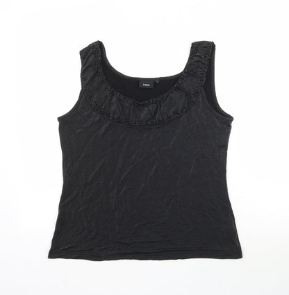 fransa Womens Black   Basic Tank Size L