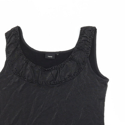 fransa Womens Black   Basic Tank Size L