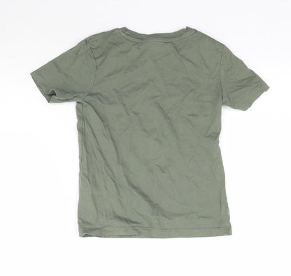H&M Boys Green   Basic T-Shirt Size 5-6 Years