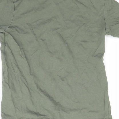 H&M Boys Green   Basic T-Shirt Size 5-6 Years
