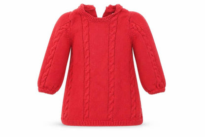 F&F Girls Red   Jumper Dress  Size 0-3 Months