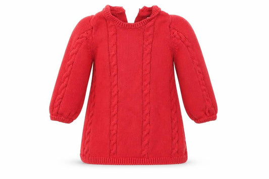 F&F Girls Red   Jumper Dress  Size 0-3 Months