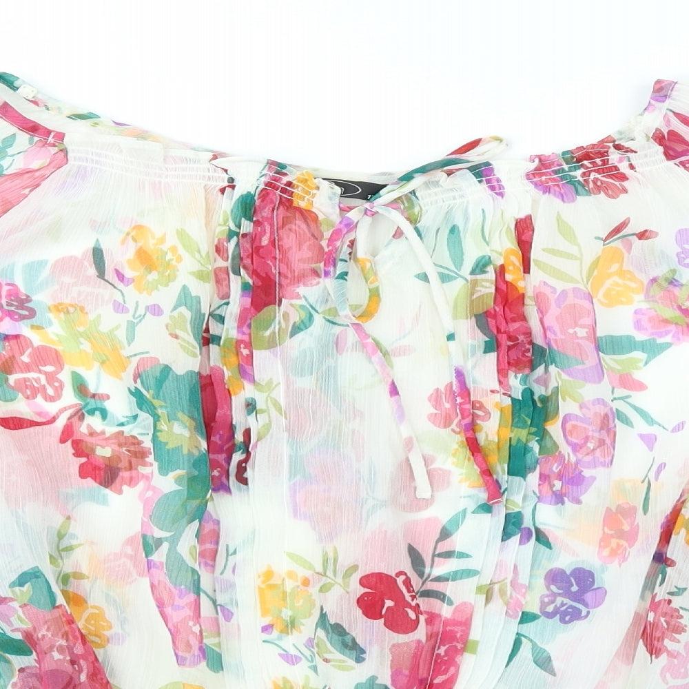 Womens UK Size 12 BM Multicoloured Basic Blouse
