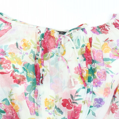 Womens UK Size 12 BM Multicoloured Basic Blouse