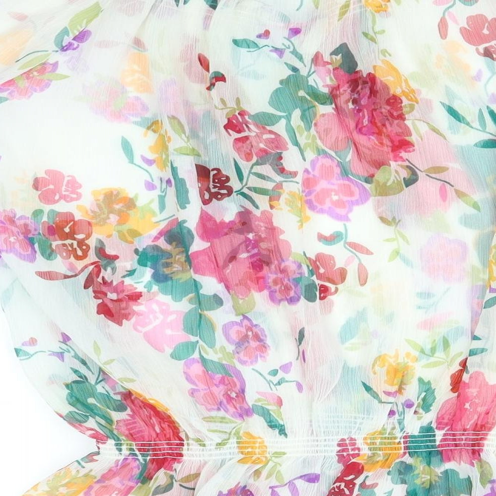 Womens UK Size 12 BM Multicoloured Basic Blouse