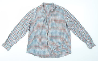 TU Mens Multicoloured Check   Button-Up Size L