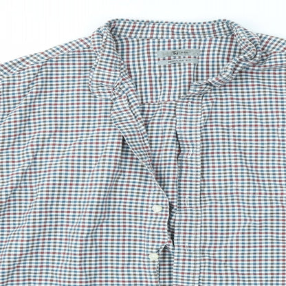 TU Mens Multicoloured Check   Button-Up Size L