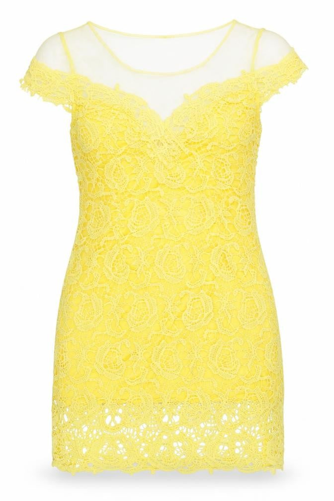Front view of CELIE women’s yellow mini, size XL