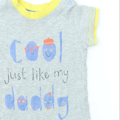 George Baby Grey   Romper One-Piece Size 6-9 Months
