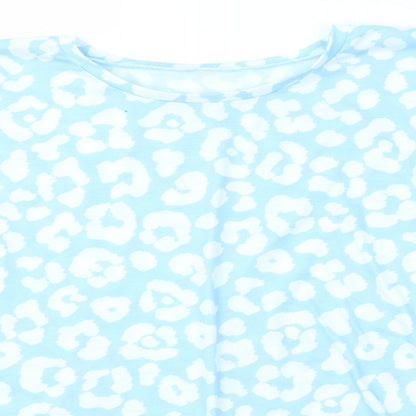 George Womens Blue Solid  Top Pyjama Top Size 12