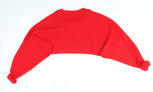 Womens UK Size S REBELLIOUS Red Pullover Jumper