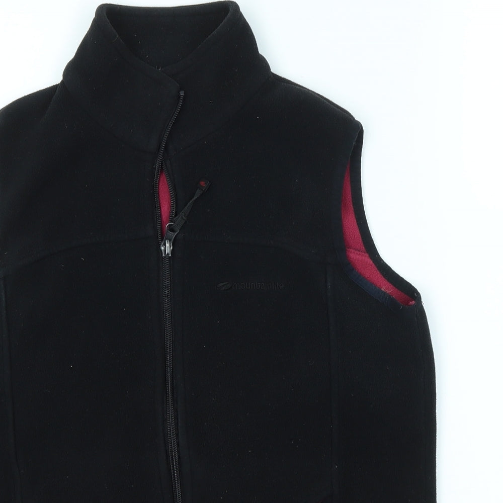 Womens UK Size 8 Mountain Life Black Full Zip Jumper